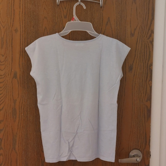 Light Blue Short Sleeve Top - Picture 4 of 4